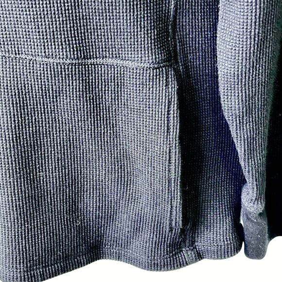 Calvin Klein Performance Waffle Knit Long Sleeve Hoodie Black - Picture 6 of 9